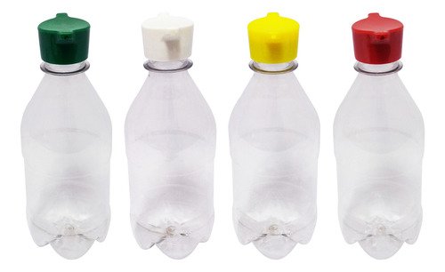 300 Frasco Plástico Cristal Pet 350ml Tampa Rosca 2 Bico Agu - Imagem 2