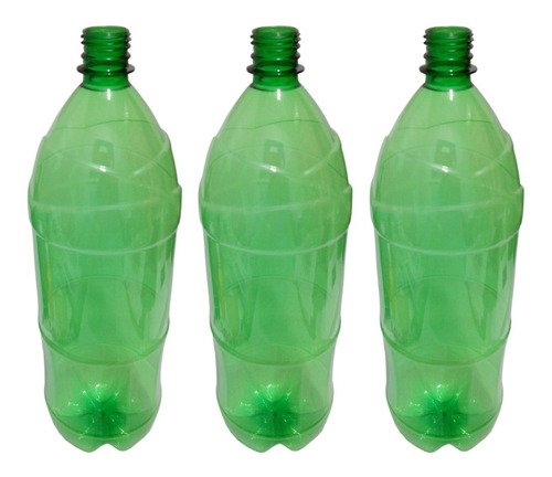 2 Frasco Plástico Verde Pet 2l Batoque 12 Furos Ref - Imagem 3