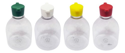160 Frasco Plástico Cristal Pet 300ml Tampa Rosca 2 Bico Sab - Imagem 2