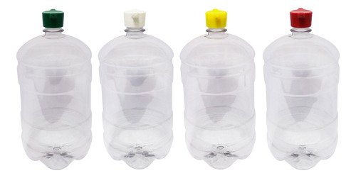 22 Frasco Plástico Cristal Pet 2l Com Tampa Rosca 2 Bico Gro - Imagem 2