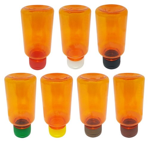 427 Frascos Plástico Laranja Pet 240ml Batoque Fliptop Sup - Imagem 4