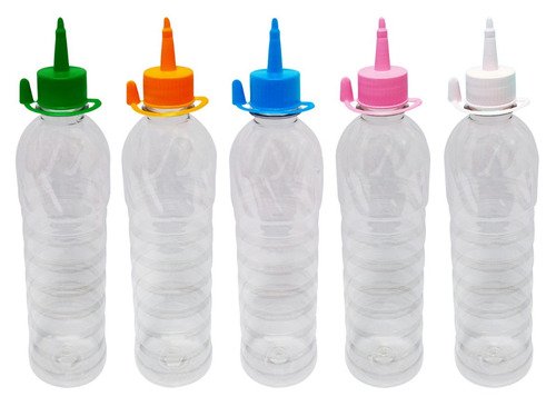 98 Frascos Plástico Cristal Pet 500ml C/ Bico Aplicador Lim - Imagem 2