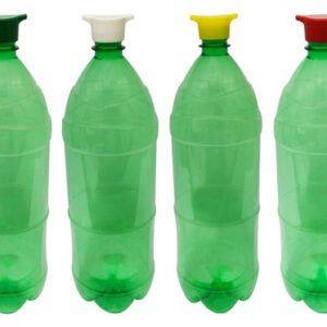 28 Frasco Plástico Verde Pet 2l Com Tampa Rosca 2 Bico Ref