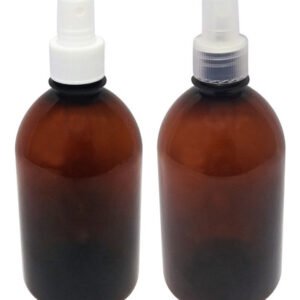 108 Frascos Plásticos Âmbar Pet 500ml Válvula Spray S Sab