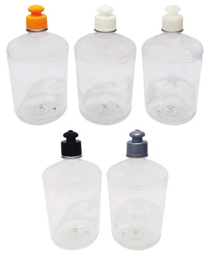 22 Frascos Plásticos Cristal Pet 1l Com Tampa Pushpull Sab - Imagem 3