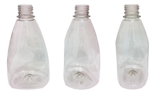 180 Frasco Plástico Cristal Pet 500ml Tampa Rosca 2 Bico Pir - Imagem 3