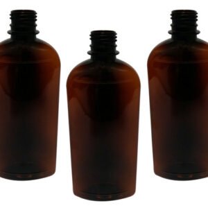 64 Frascos Plástico Âmbar Pet 400ml Vazios Sem Tampas Min