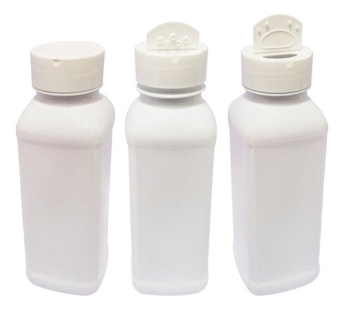 180 Frascos Plástico Branco Pet 300ml Tempero Fliptop Qua - Imagem 3