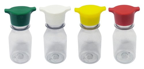 520 Frasco Plástico Cristal Pet 60ml Tampa Rosca 2 Bico