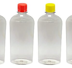 62 Frasco Plástico Cristal Pet 400ml Tampa S Batoque Min