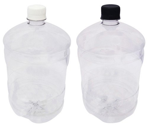 3 Frascos Plástico Cristal Pet 2l Com Tampa Rosca Lacre Gro