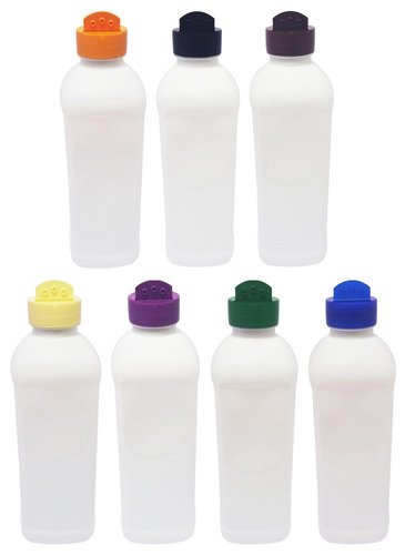 10 Frascos Plástico Branco Pet 900ml Tempero Fliptop Qua - Imagem 3