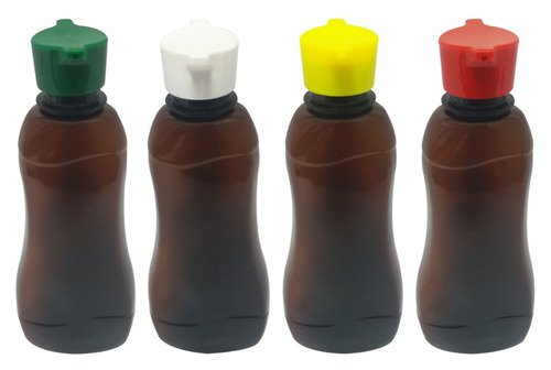 30 Frasco Plástico Âmbar Pet 200ml Tampa Rosca 2 Bico Cat - Imagem 2