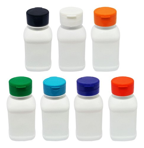 24 Frascos Plástico Branco Pet 200ml Tampa Fliptop Cap Qua - Imagem 3