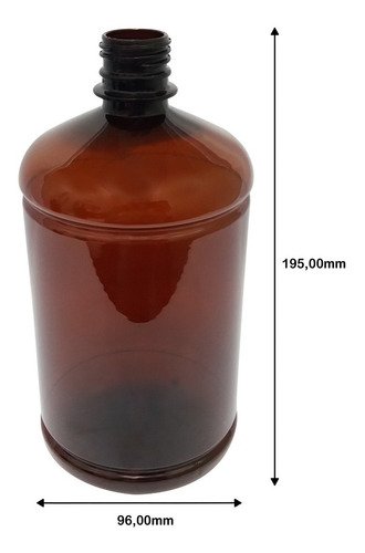 49 Frasco Plástico Âmbar Pet 1l Tampa S Batoque Sab - Imagem 10