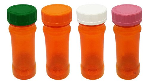 360 Frascos Plásticos Laranja Pet 120ml Com Tampa Child Con - Imagem 2