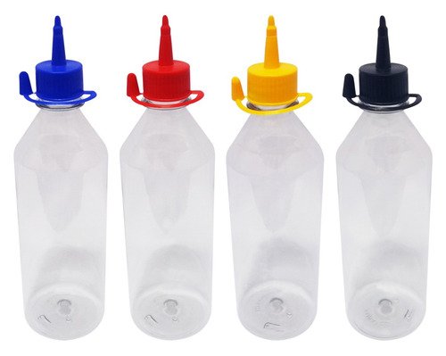 210 Frascos Plástico Cristal Pet 500ml C/ Bico Aplicador Cos