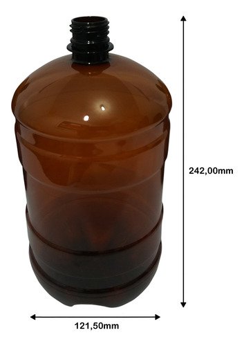 22 Frascos Plástico Âmbar Pet 2l Com Tampa Aluminio S/ Gro - Imagem 4