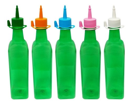 235 Frascos Plástico Verde Pet 500ml C/ Bico Aplicador Aze - Imagem 2