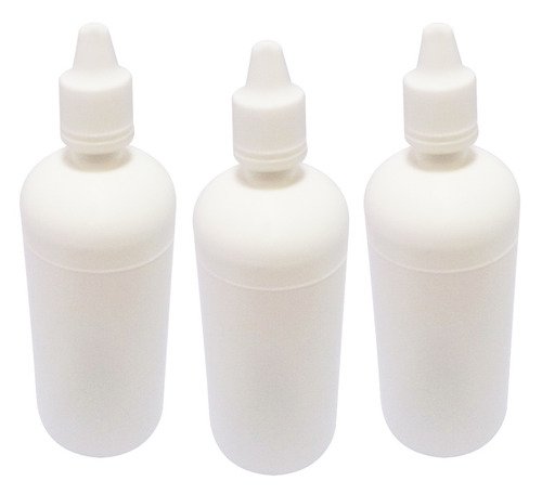 7 Frasco Plástico Branco Pe 120ml C/ Tampa Lacre Gotejador