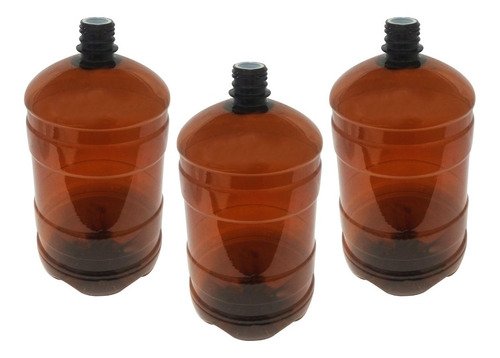 3 Frasco Plástico Âmbar Pet 2l Tampa L Batoque Gro - Imagem 2