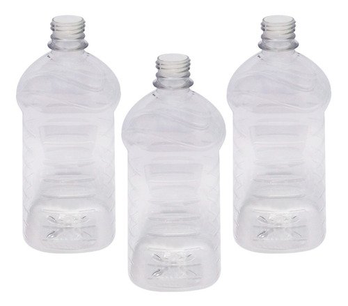 27 Frasco Plástico Cristal Pet 1l Batoque 12 Furos Ama