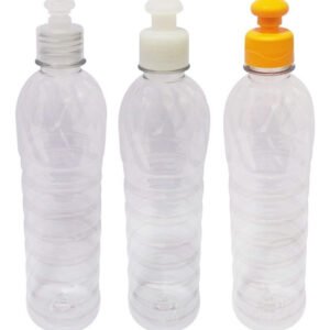 46 Frascos Plástico Cristal Pet 500ml C/ Tampa Pushpull Lim