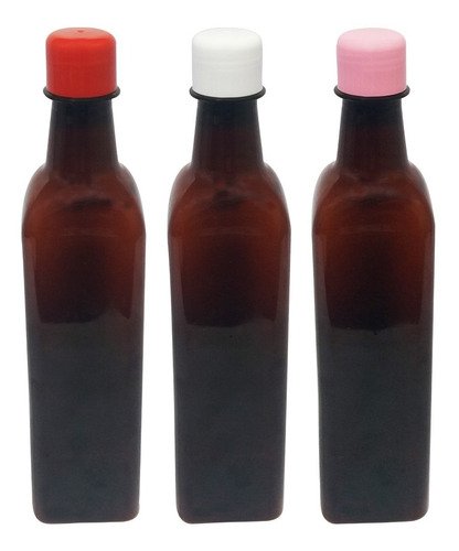 48 Frascos Âmbar Pet 500ml Aromatizante Tampa Batoque Aze