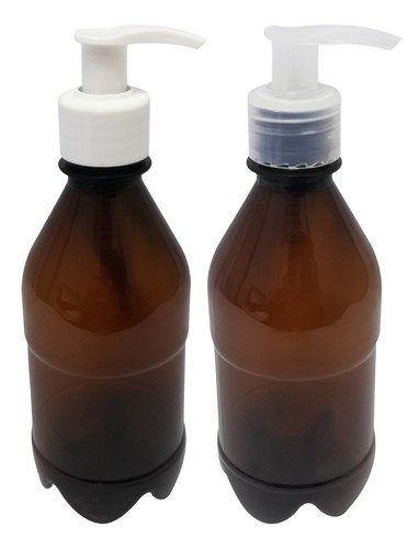 16 Frascos Plástico Âmbar 350ml Válvula Bico Pato S Agu