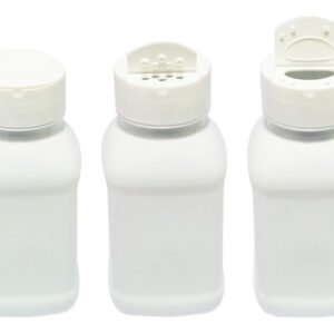 100 Frascos Plástico Branco Pet 200ml Tempero Fliptop Qua