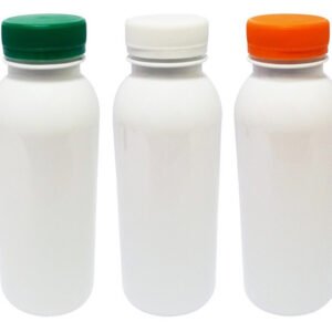 70 Frascos Plástico Branco Pet 300ml Tampa Rosca Lacre Det