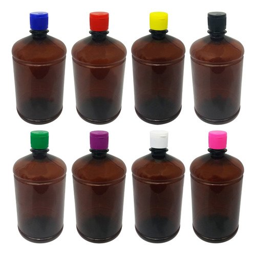 138 Frascos Plástico Âmbar Pet De 1l Com Tampa Fliptop Sab - Imagem 3