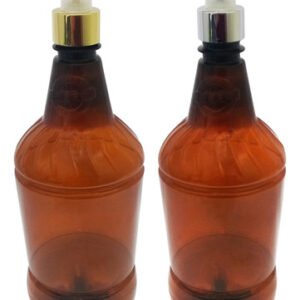 5 Frascos Plásticos Âmbar Pet 1l Com Válvula Spray L Gr2