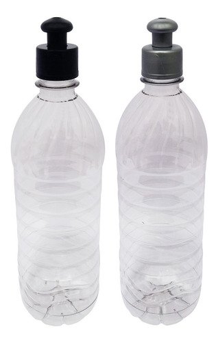 150 Frascos Plásticos Cristal 800ml Com Tampa Pushpull Que - Imagem 2