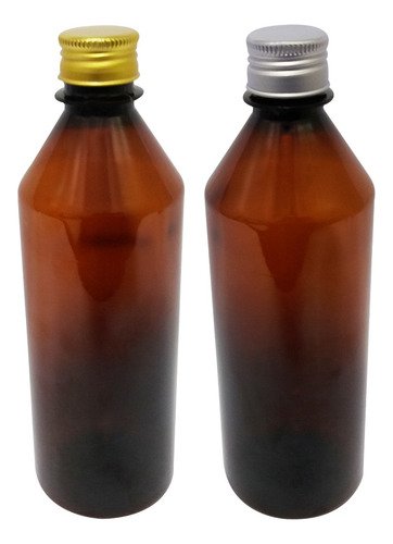 49 Frasco Plástico Âmbar Pet 500ml Tampa L Batoque Cos