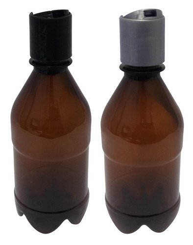 16 Frascos Plástico Âmbar Pet 350ml C/ Tampa Disktop Agu - Imagem 2
