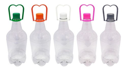 48 Frasco Plástico Cristal Pet 1l Tampa Rosca Lacre Alça Gr2 - Imagem 2