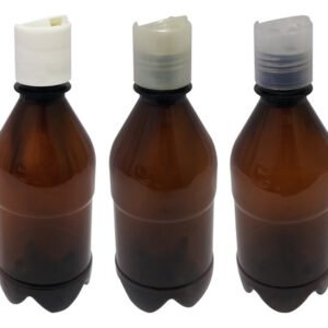 152 Frascos Plástico Âmbar Pet 350ml C/ Tampa Disktop Agu