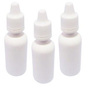 45 Frasco Plástico Branco Pe 20ml C/ Tampa Lacre Gotejador