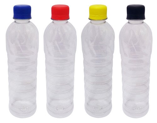 46 Frascos Plástico Cristal Pet 500ml Tampa Rosca Lacre Lim