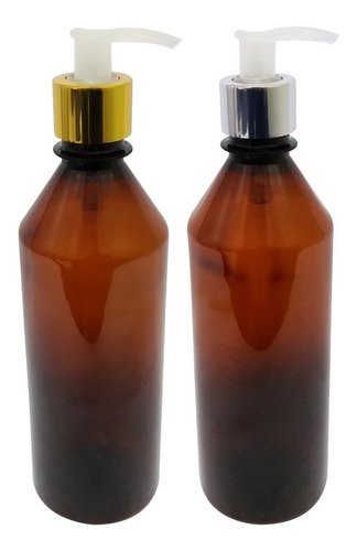 210 Frascos Plástico Âmbar 500ml Válvula Bico Pato L Cos