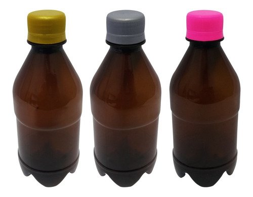 16 Frasco Plástico Âmbar Pet 350ml Tampa S Batoque Agu - Imagem 3