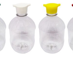 180 Frasco Plástico Cristal Pet 500ml Tampa Rosca 2 Bico Cac