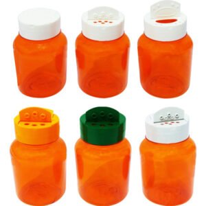 693 Frascos Plástico Laranja Pet 150ml Tempero Fliptop Sup