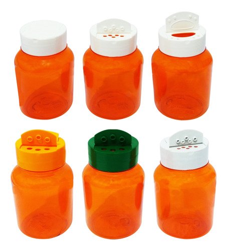 693 Frascos Plástico Laranja Pet 150ml Tempero Fliptop Sup