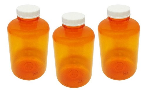 40 Frasco Plástico Laranja Pet 500ml Tam Rosca S/ Lacre Sup