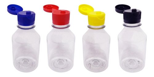 329 Frascos Plásticos Cristal Pet 150ml C/ Tampa Fliptop Far