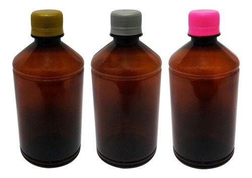 212 Frasco Plástico Âmbar Pet 500ml Tampa S Batoque Far - Imagem 3