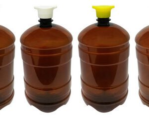 60 Frasco Plástico Âmbar Pet 2l Com Tampa Rosca 2 Bicos Gro