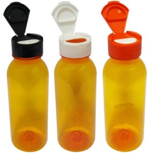 163 Frascos Plástico Laranja Pet 300ml Tampa Fliptop Cap Det